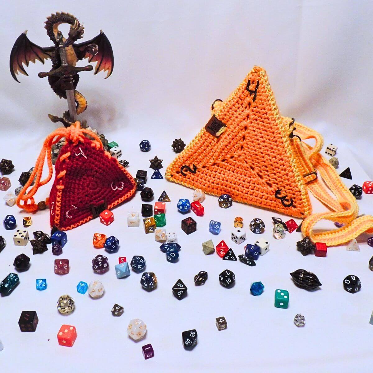 RPG D4 Dice Bag or Shoulder Bag Crochet Pattern By Jessie At Home
