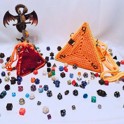 RPG D4 Dice Bag or Shoulder Bag Crochet Pattern By Jessie At Home