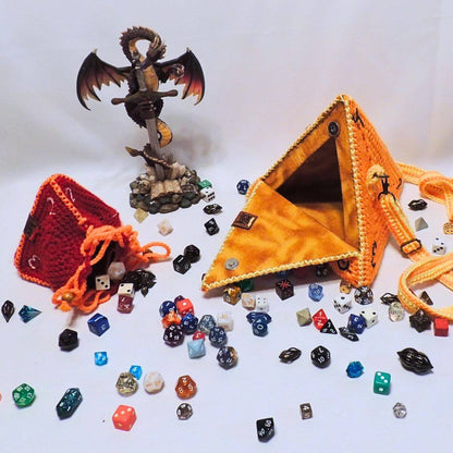 RPG D4 Dice Bag or Shoulder Bag Crochet Pattern By Jessie At Home