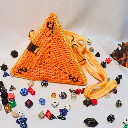RPG D4 Dice Bag or Shoulder Bag Crochet Pattern By Jessie At Home